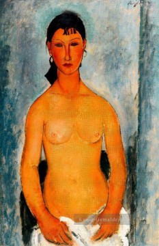 Akt elvira 1918 Amedeo Modigliani stehen Ölgemälde
